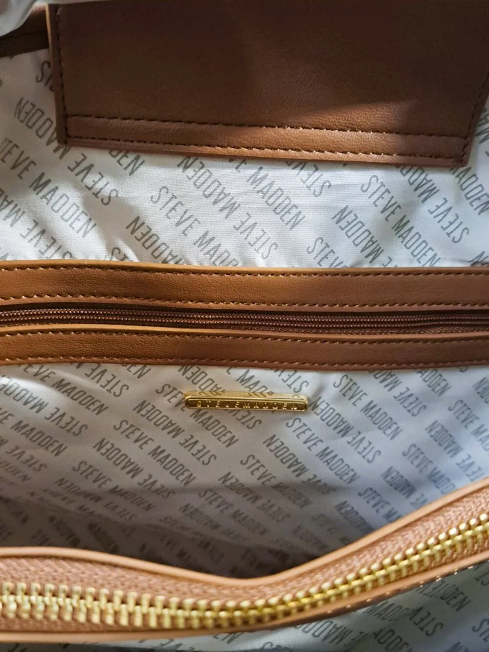 Steve Madden DO371430 Brown Bmelrose Nutshell Satchel Bag